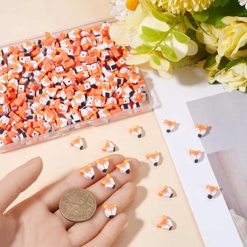 SUNNYCLUE 1 Box 300pcs Animal Clay Beads Cute Animal Beads Small Lovely Smart Forest Cartoon Animals Fox Spacer Bead Bulk for Jewellery Making Bracelets Keychain Earrings Diy Gift Supplies Accessories - Image 3