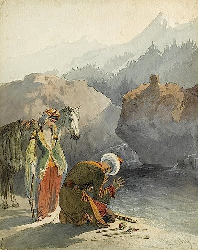 Poster affiche décorative art mural peinture la Prière de Mihaly Von Zichy 60x90cm