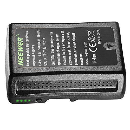 Neewer V Mount/V Lock Battery - 150Wh 14.4V 10400Mah Rechargeable Li-Ion Battery For Broadcast Video Camcorder,Compatible With Sony Hdcam, Xdcam, Digital Cinema Cameras And Other Camcorders #TOP2