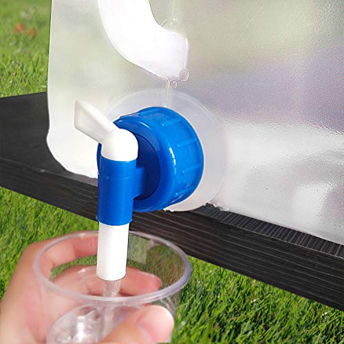 Topoko Camping Water Storage Containers, Water Container For Outdoors Hiking, Collapsible Water Jug, Portable Water Tank With Spigot, Emergency Water Storage For Survival Kits (5.3Gal 2Pc) #TOP4
