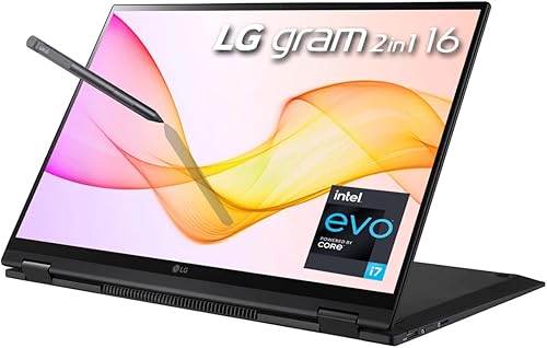 LG Gram - Laptop con pantalla táctil IPS WQXGA (2560x1600) de 16 pulgadas, Intel i7-1165G7 de 4 núcleos, gráficos Intel Iris Xe, teclado