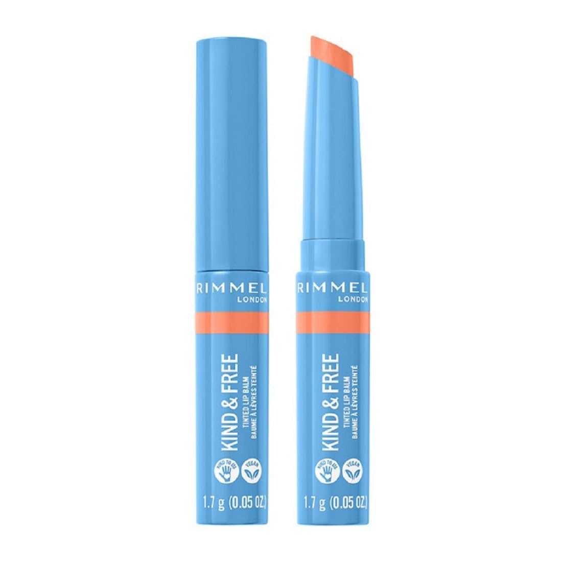 London Kind & Free Tinted Lip Balm, Hydrating, Lightweight, Vegan Formula - 003 - Tropical Spark, 4g (0.14oz)