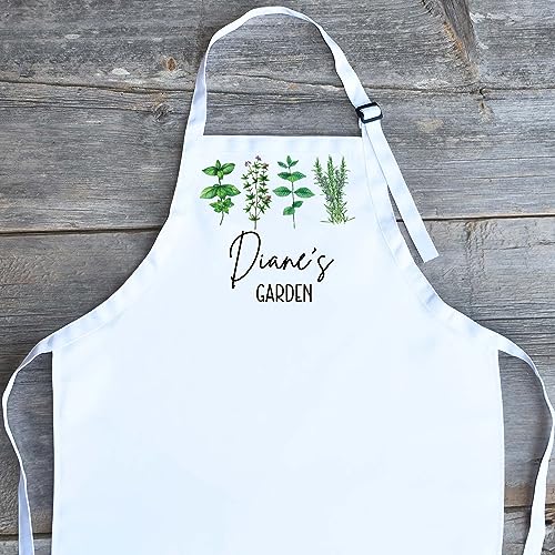 Personalized-Kitchen-Chef-apron-with-Herbs-Custom-Garden-apron-Two-Pockets-Adjustable-Neck-Strap-for-Kitchen-and-Gardening-Mothers-Fathers-Day-gift
