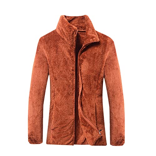 Manteau d'hiver en velours pour homme et femme veste polaire M caramel