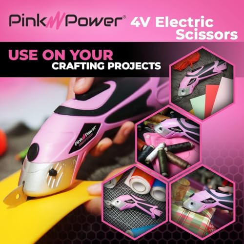 Pink Power Cordless Electric Scissors