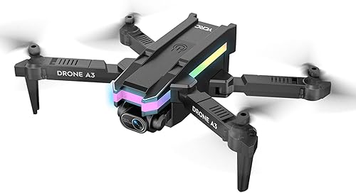 Miniatura 6 de GPS Drone 4K HD Cámara Niños Principiante Plegable FPV RC Quadcopter Altitud Hold Modo Sin Cabeza Ajuste de Velocidad de Inicio, Negro Medio