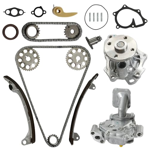 Engine Timing Chain Water Oil Pump Kit Fit For Toyota RAV4 Camry Corolla DOHC L4 16V 2.4L 2001-2010 2AZFE