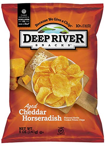 Deep River Snacks Aged Cheddar Horseradish Kettle Cooked Potato Chips