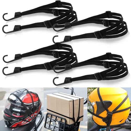 【Materiale di qualità】La confezione contiene 4 pezzi di corde elastiche con gancio, la Cinghia Elastica Moto è realizzata in 100% nylon multi ad alta corda elastica, con gancio di alta qualità, alta resistenza, antigraffio, durevole, garantisce una capacità di trasporto. cinghie elastico regolabile ha una elasticità e flessibilità, non è facile da deformare o rompere, è resistente e riutilizzabile.