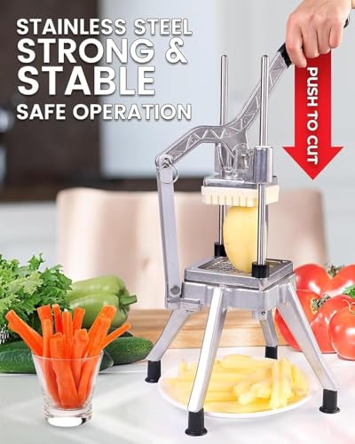 Picadora manual de verduras y frutas con cuchillas intercambiables para preparación profesional de alimentos de cocina