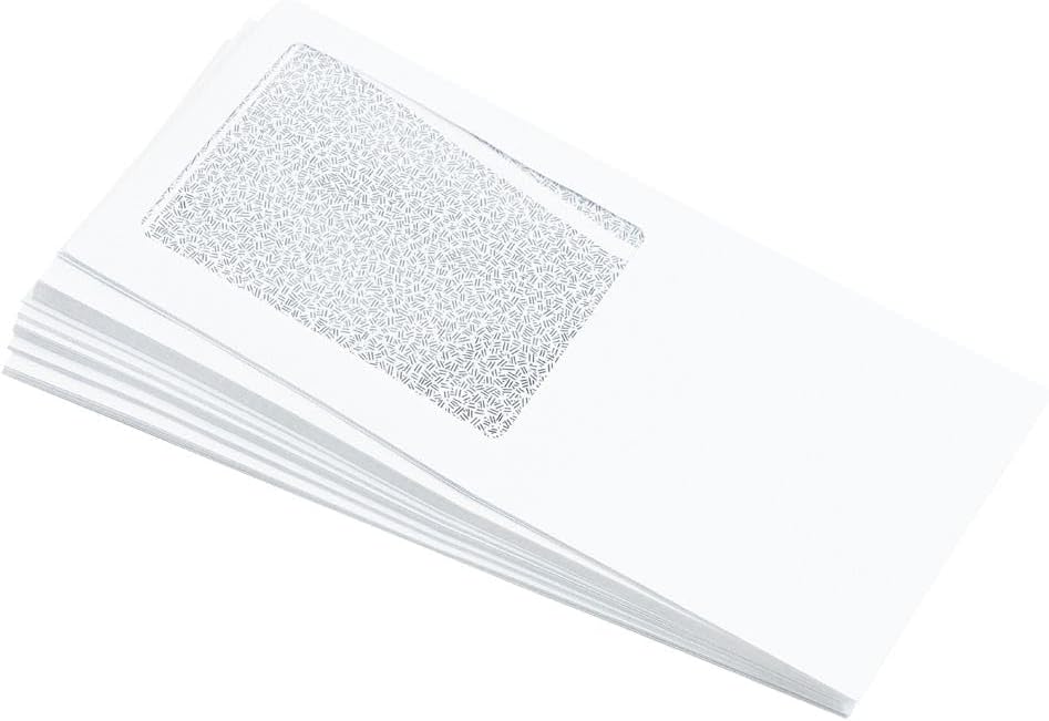 LUXPaper #10 All Purpose Window Envelopes | Security Tint | 4 1/8" x 9 1/2" | White | 24lb. Text | 500 Qty