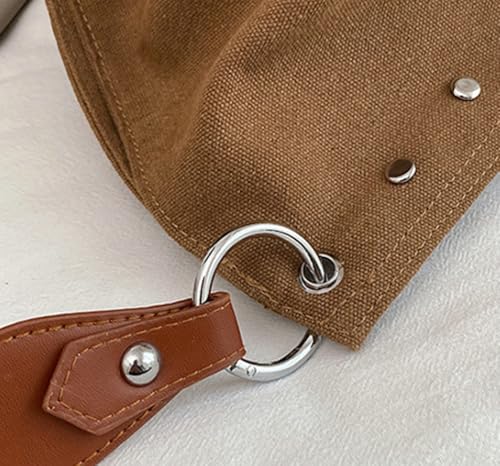 Bolso Hobo Grande de Lona para Mujer Estilo Tote miniatura 6
