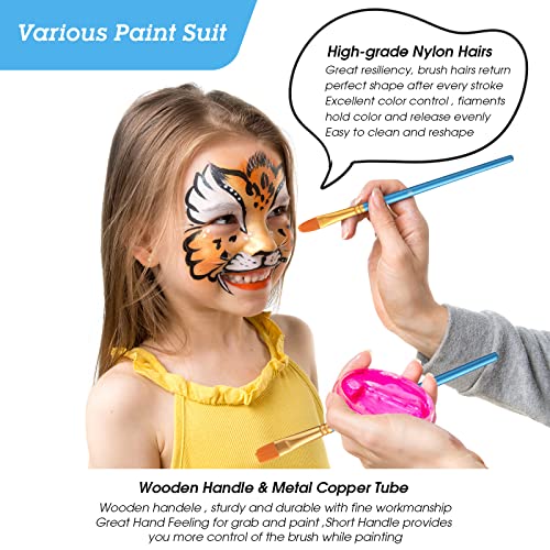 68 Pcs Face Paint Stencils Kit, 48 Face Painting Stencils 10 Stickers And 10 Painting Brushes Halloween Mask Stencils Reusable Makeup Templates For Kids Diy Drawing Art (Animal Style) #TOP2