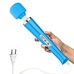 CHARMING Wired Powerful Handheld Back Massager with Strong Personal Therapy Vibration Massager for Sports Recovery, Muscle Aches, Whole Body Pain (Blue)