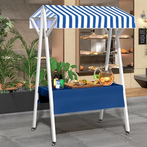 Carrito plegable para comida callejera y mercado de agricultores, resistente y diseño, fácil de transportar y transportar, ideal para eventos al aire libre y catering
