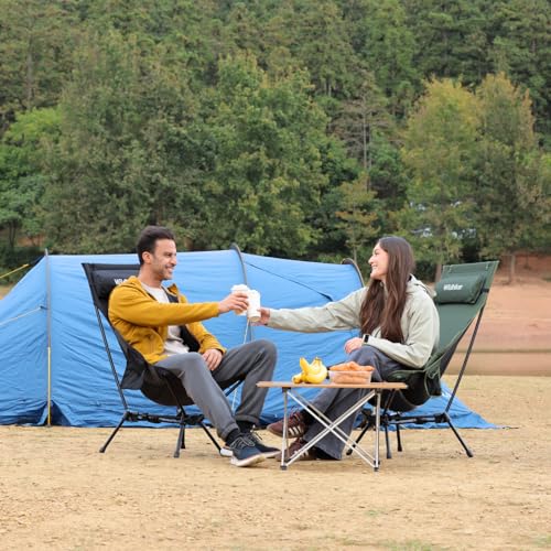Wildhiker RestAngle Silla Plegable para Camping con Respaldo Alto, Confort para Descanso - Negro miniatura 2