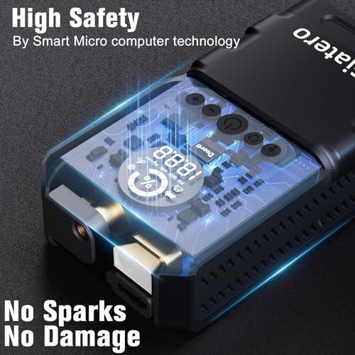 image for Giatero Q13 4000A Portable Car Jump Starter with Air Compressor 150PSI