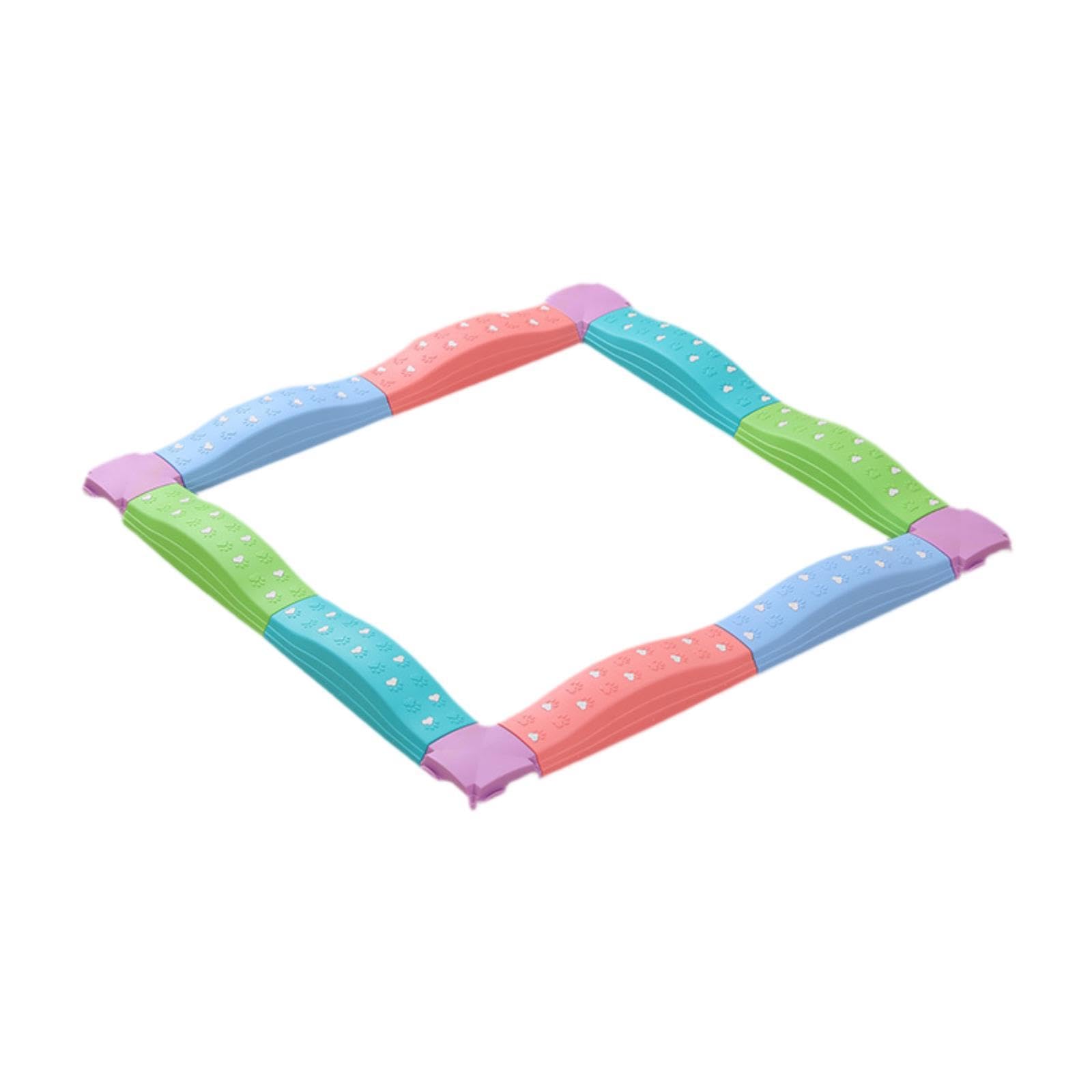 Qianly di Equilibrio per Bambini, Blocchi di Equilibrio per Interni Ed Esterni, Gioco Educativo con Percorso a Ostacoli, 12 Pezzi Colorati