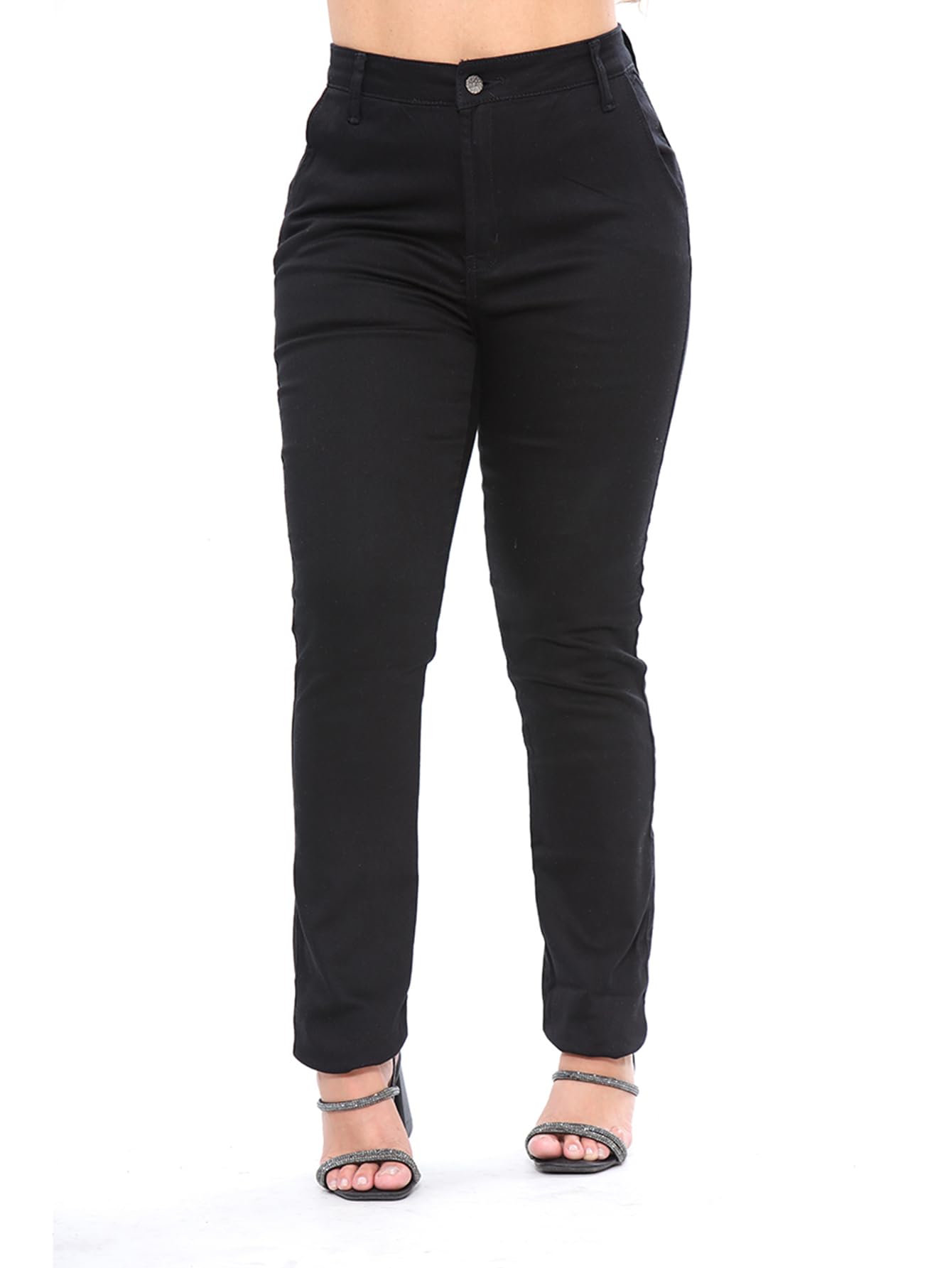 Calça Feminina Reta Sarja Elastano Social Alfaiataria Malloy