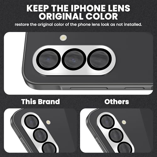 Image of FIRST MART Silver Camera Ring Guard Protector for Samsung Galaxy A36 and Samsung A56 | Tempered Glass with Metal Alloy Rings, HD Clear, Scratch Resistant, Case-Friendly | Pack of 1