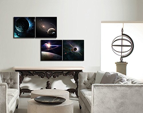 Cufun Art - Weltall Planet Painting Kunstdruck auf...