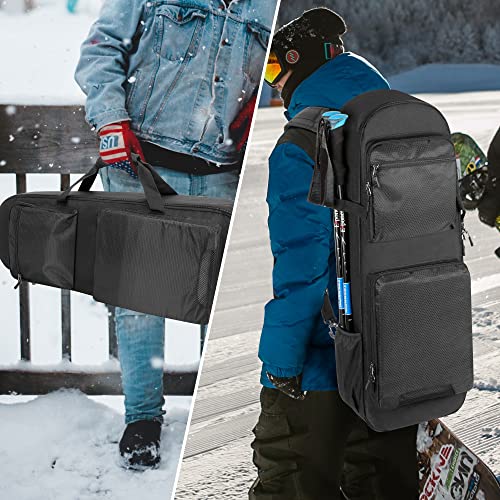 Dsleaf Snow Shoes Bag For 25”-30” Snowshoes, Snowshoe Backpack Holds A Pair Of Poles, Gloves And Other Accessories, Suitable For Hiking And Climbing (Patent Design), Bag Only #TOP5
