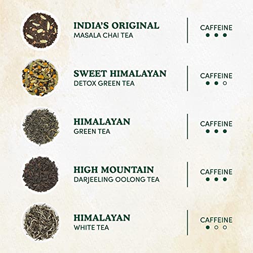 VAHDAM, Proefpakket van losse thee - 10 SOORTEN THEE, 50 PORTIES | Zwarte thee, groene thee, oolong thee, chai, witte… - Image 6