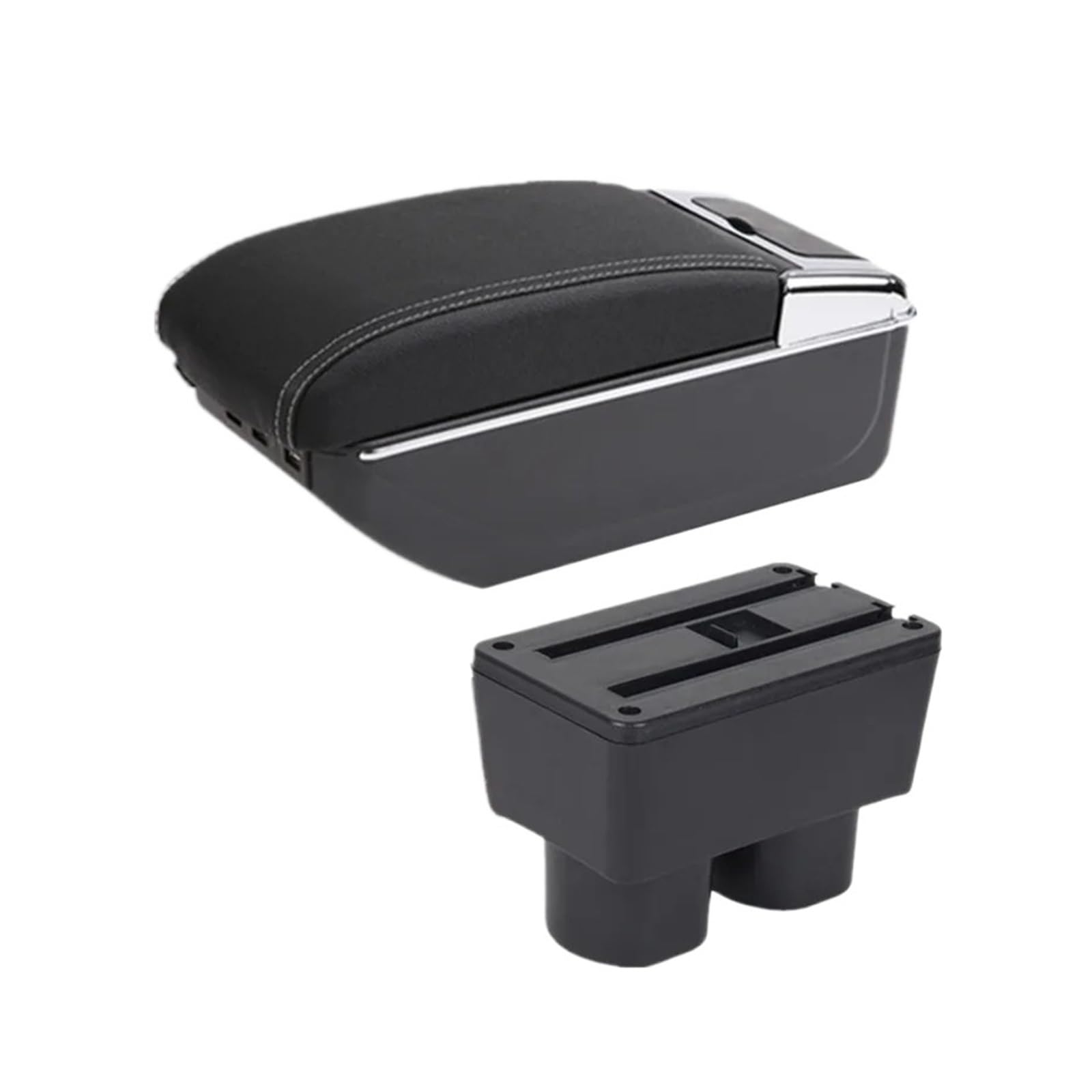 UMDJJU For Toyota For Avanza For Rush Car Armrest Box Storage Interior Dedicated Retrofit Accessories Car Centre Console Armrest Box(D white line 7USB)