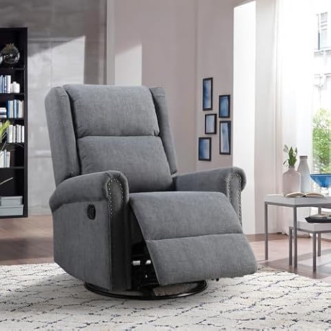 Antetek Velvet Swivel Recliner Chair Cover