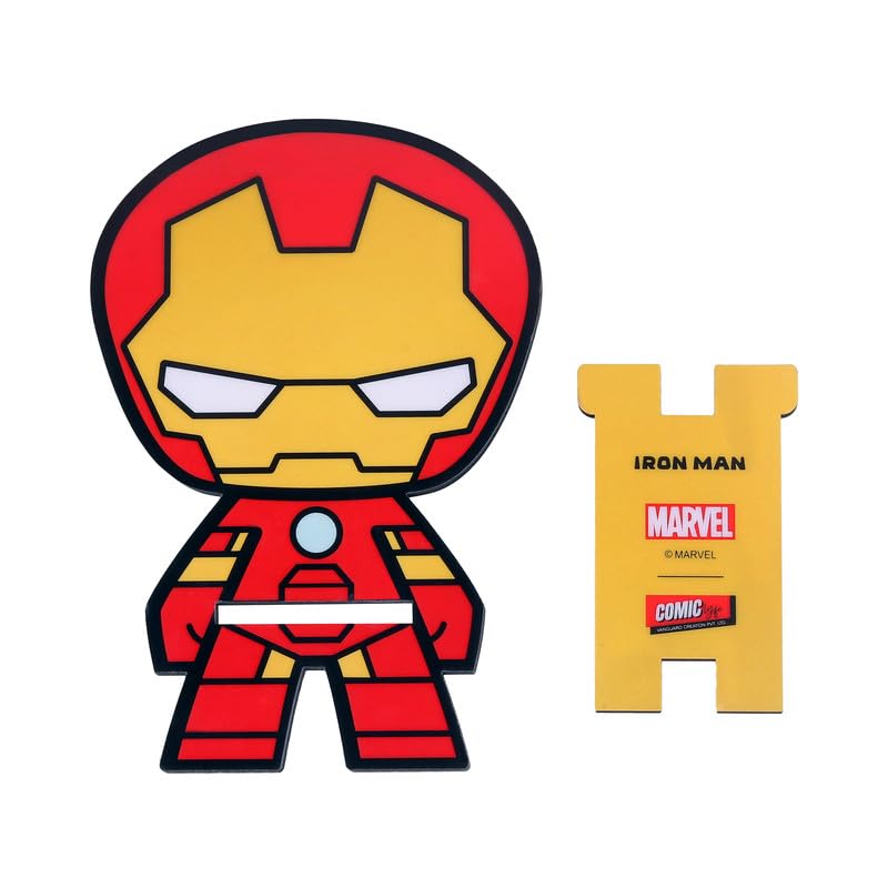 Image of Marvel Avengers Super Hero Iron Man Mobile Stand (Yellow), Mobile Stand for Desk, Useful Gadgets for Men, Student Gadgets, Mobile Phone Holder, Tablet Stand, Phone Accessories