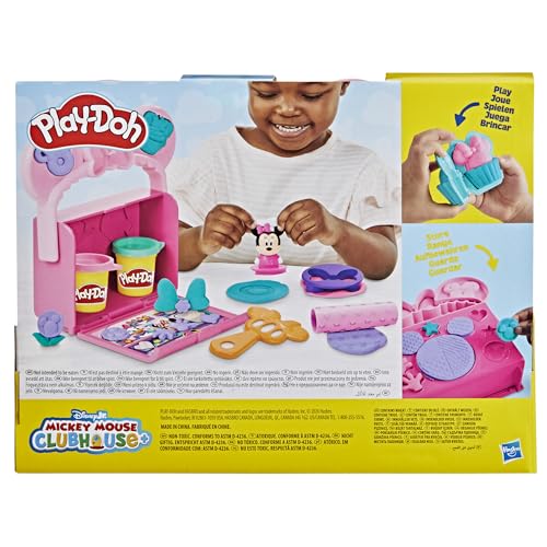 Play-Doh Disney Junior Ma pâtisserie avec Minnie Mouse, Jouets de Nourriture en pâte à Modeler, Loisirs créatifs, Jouets préscolaires pour Enfants, dès 2 Ans