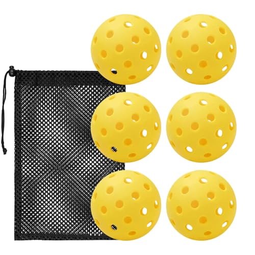 Fenayuu Pelotas de pepino deportivas para exteriores, bolas perforadas para exteriores, 40 agujeros, bolas perforadas High Bounce, accesorios deportivos fluorescentes, accesorios de exterior altamente