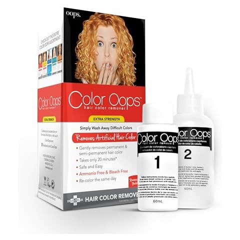 Color Oops Extra Strength Hair Color Remover, 1 Application, Hair Dye Remover Processes in 20 Minutes, Safely Removes Permanent & Semi-Permanent Hair Color, Ammonia & Bleach Free Cover