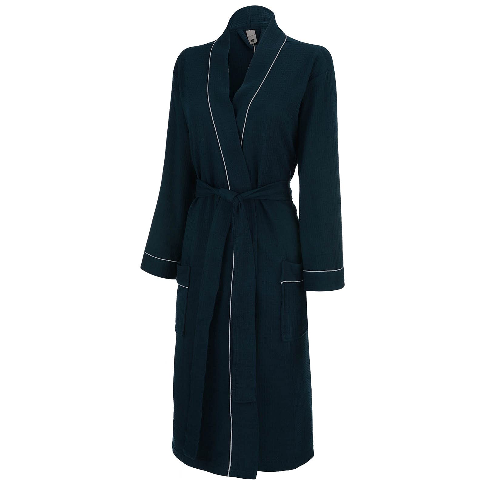 Accappatoio da donna in cotone leggero piqué a nido d'ape, accappatoio da | Accappatoio unisex con cintura, per adulti, per sauna, abbigliamento casual