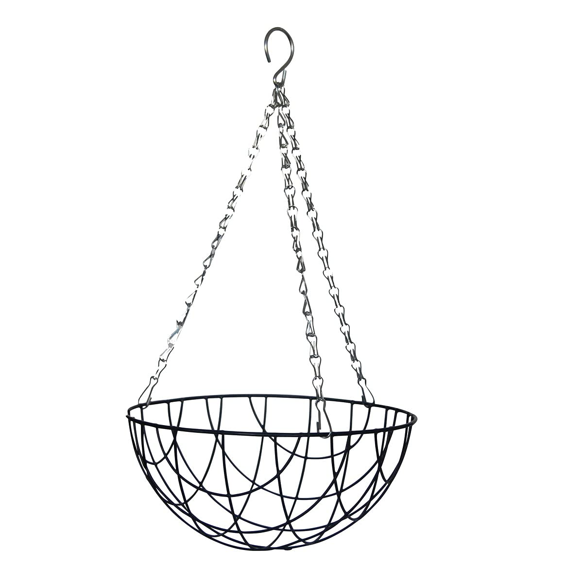 Metal Hanging Basket 10 inches, Black