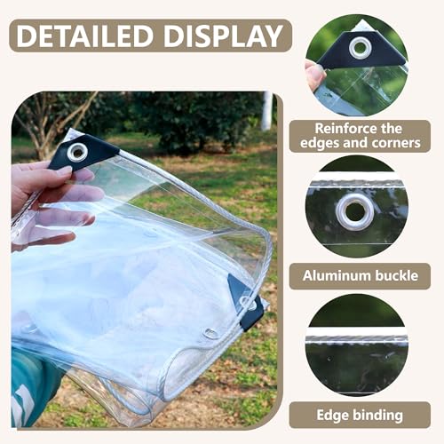 Lona de protección multiusos transparente para resguardar muebles de jardín 5