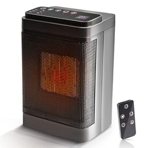 tEEZershop 1500W snelle keramische ventilatorverwarmer | LED energiebesparende en stille elektrische verwarming met…