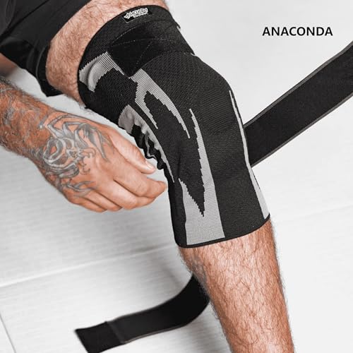Image of Anaconda Fightwear Stabilizer Knee Brace (Small) - Compression Support Sleeve with Spring Stabilizers for Shock Absorption & Joint Health - Fits Left or Right Leg - Ideal for Athletes - 2 Pack