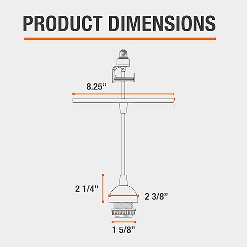 Miniatura 7 de Worth Home Products Kit de adaptador de convertidor colgante instantáneo kit de conversión de luz empotrable de transición para latas montadas