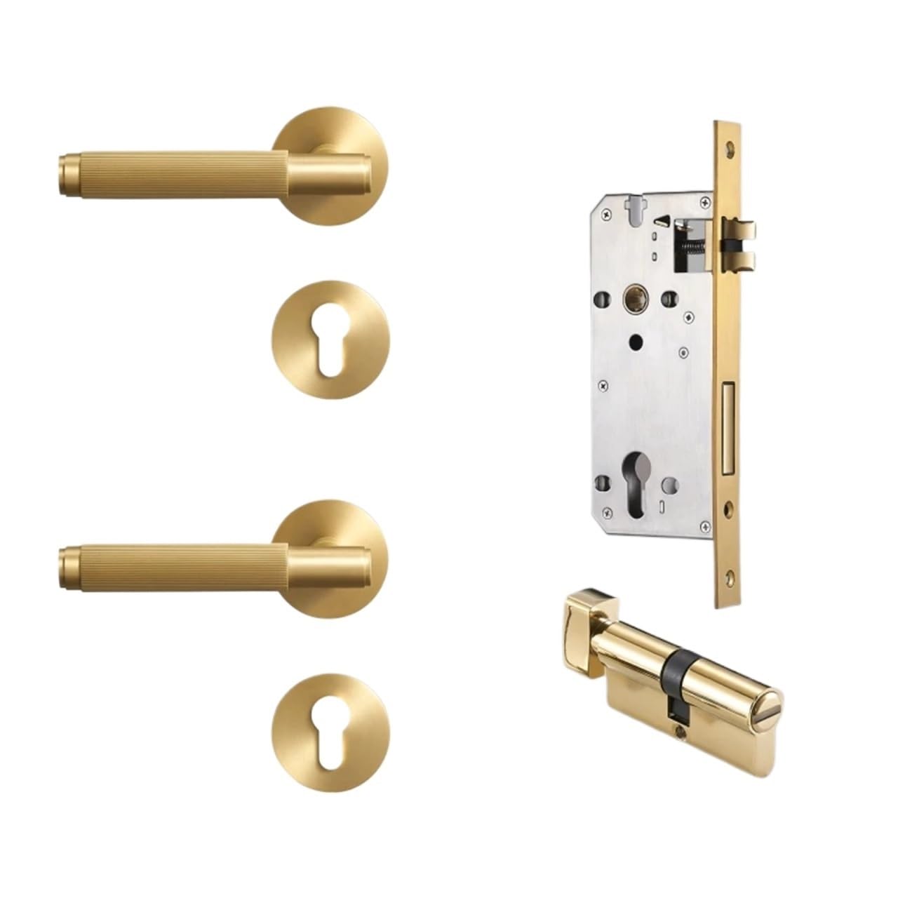 Serrure de porte en laiton gris pour harmoniser votre salon contemporain
