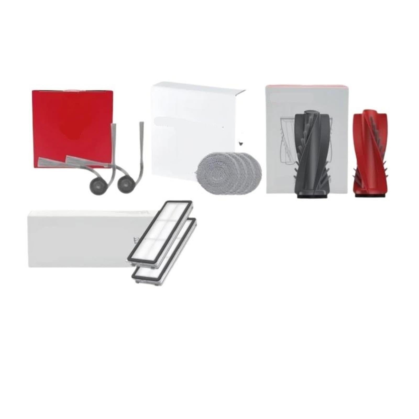 Compatible con Roborock,Qrevo C,C Pro,Edge,Curv, Accesorios, Cepillo Lateral Principal, Paño De Mopa, Filtro, Bolsa De Polvo, Repuesto De Aspiradora(Set f)