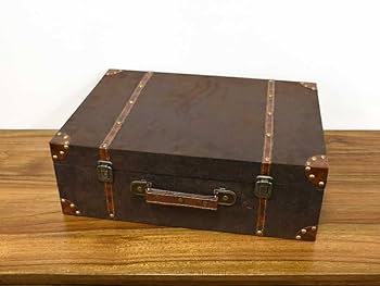 Amazon｜レザー トランクボックス L トランク アンティーク