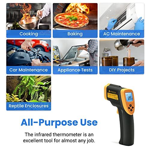 Etekcity Thermomètre Infrarouge sans Contact Laser de -50°C à 750°C, Large Plage de Mesure, Précision Haute, Arrêt Automatique, Ecran LCD Rétroéclairé, Impossible de mesurer la température corporelle - Image 7