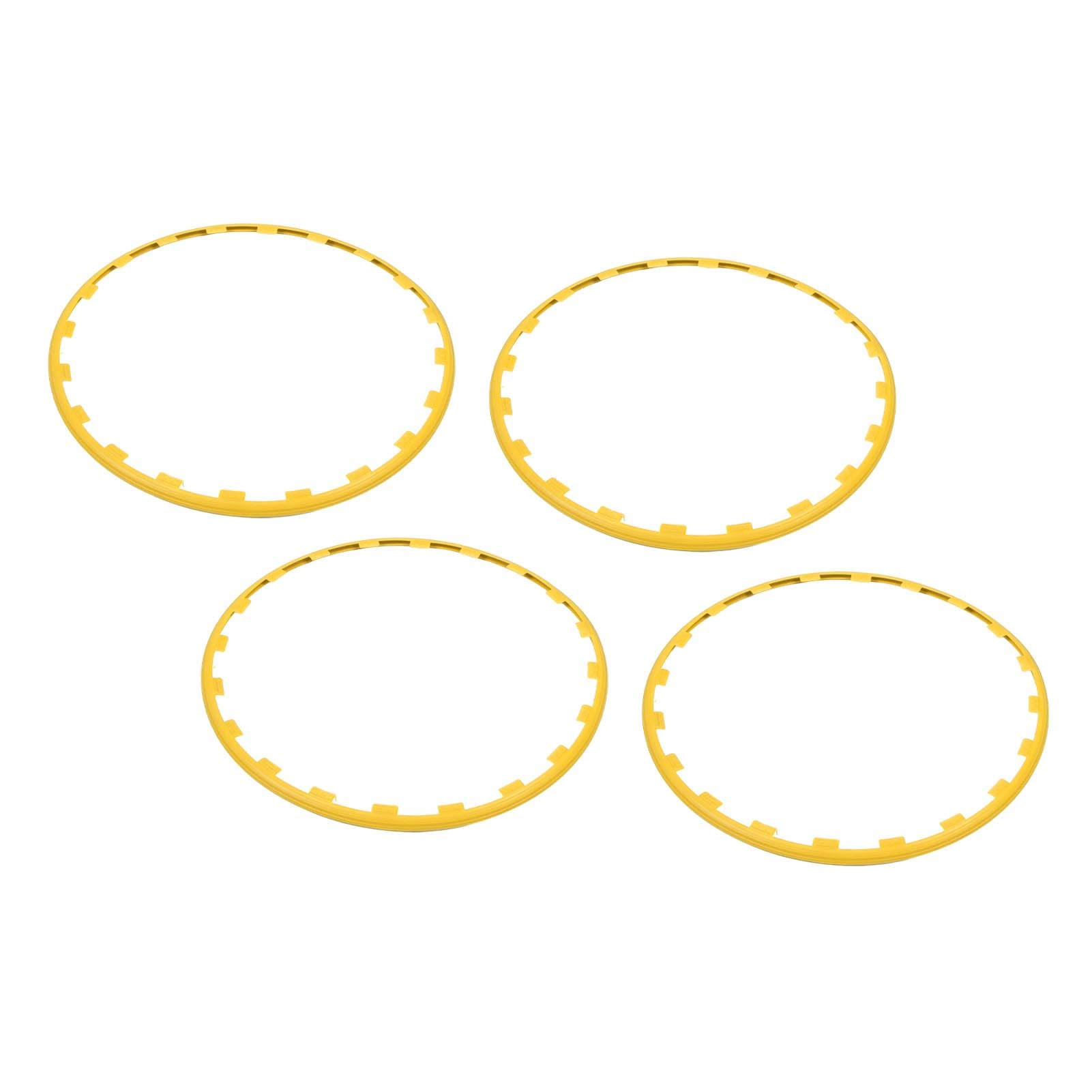 CHICIRIS Radkanten-Schutzring Nylon Felgenschutz 4 Stück für (Yellow)