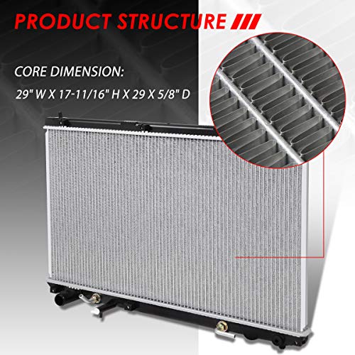Image of Auto Dynasty Radiator Compatible with 2001-2003 Toyota Highlander 3.0L V6 AT, DPI 2452 Factory Style 1-Row Cooling Radiator, Aluminum Core