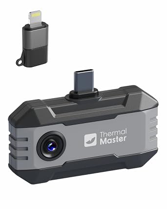 Thermal Master P1 - Thermal Camera for iOS & Android, 160x120 IR Resolution Infrared Imager w/Spot Tracker, 15x Zoom, 3.6F Accuracy,4F-1112F High Temp, 320x240 Super Resolution