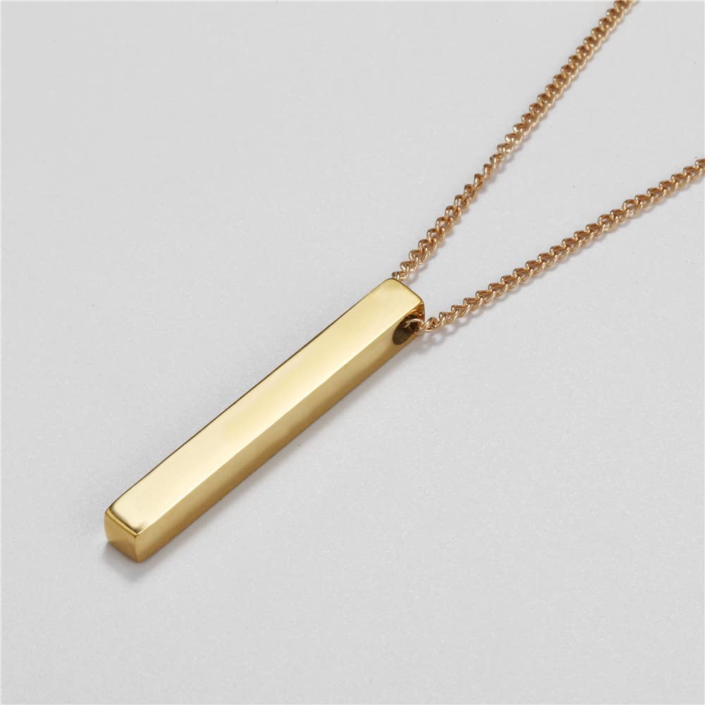Collana Uomo Ciondolo Donna Catenella Regalo rettangolo Ciondolo Collana Uomo Catena Pendente Gioielli Semplice Gotico Cubano Catena Collana Per Uomo Gioielli Regalo