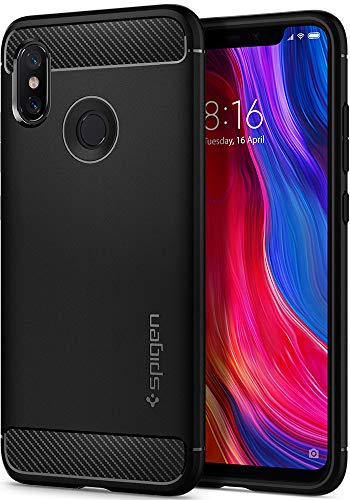 Spigen Rugged Armor Designed for Mi 8 Case (2018) - Black