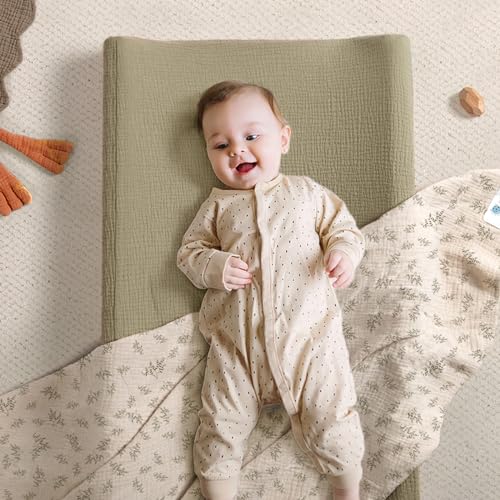 image for lulumoon Muslin Changing Pad Covers: Baby Cotton Changing Table Covers