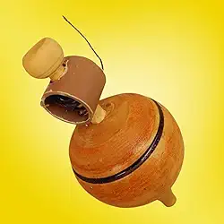 Pião Seguro MASTER | Madeira 13cm | Retro | 5 PONTOS@